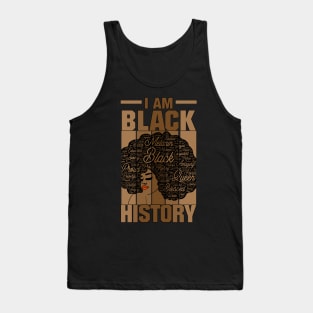 I Am Black History (Month) Words in Afro Tank Top